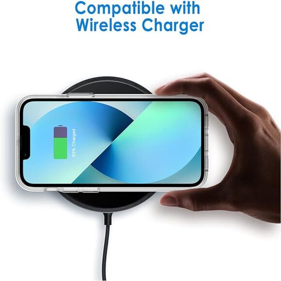 iPhone 13 6.1-Inch, Non-Yellowing Shockproof Phone Bumper Cover, (Clear) - Picture 6 of 6